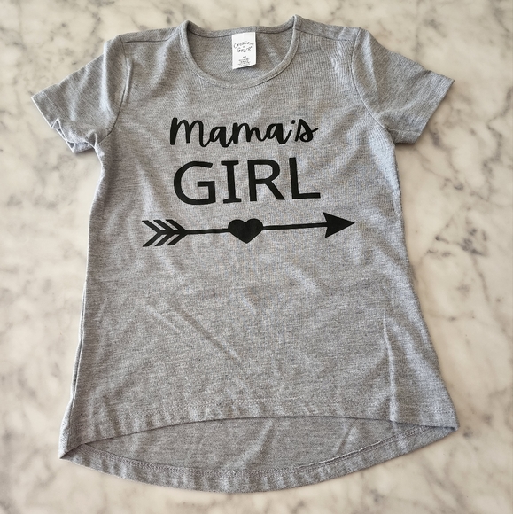 creations of grace Other - Mama's Girl heart arrow graphic girls tee Hi-lo Size 4T Heather gray tshirt new